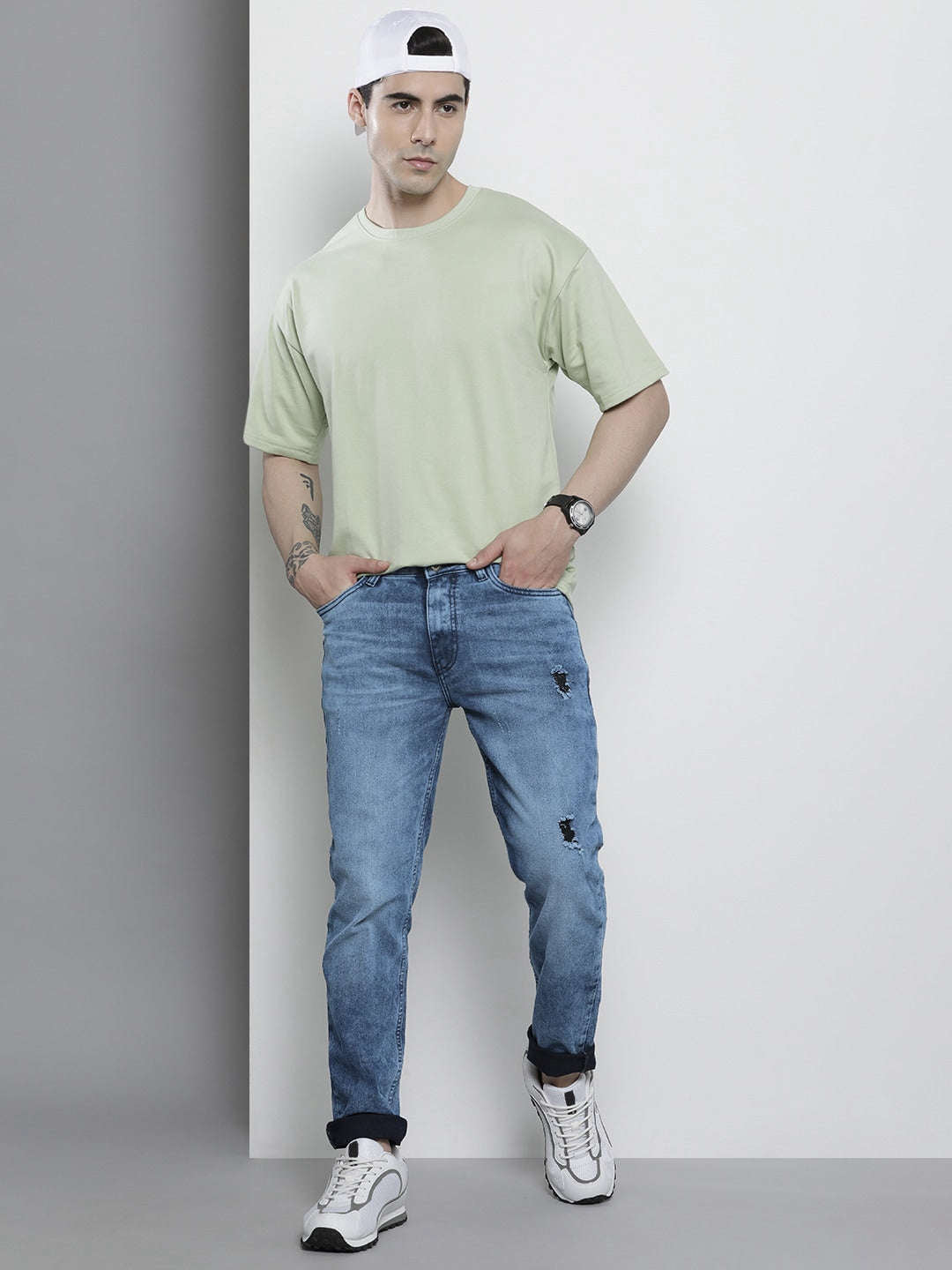 Shop Men Distressed Jeans Online.