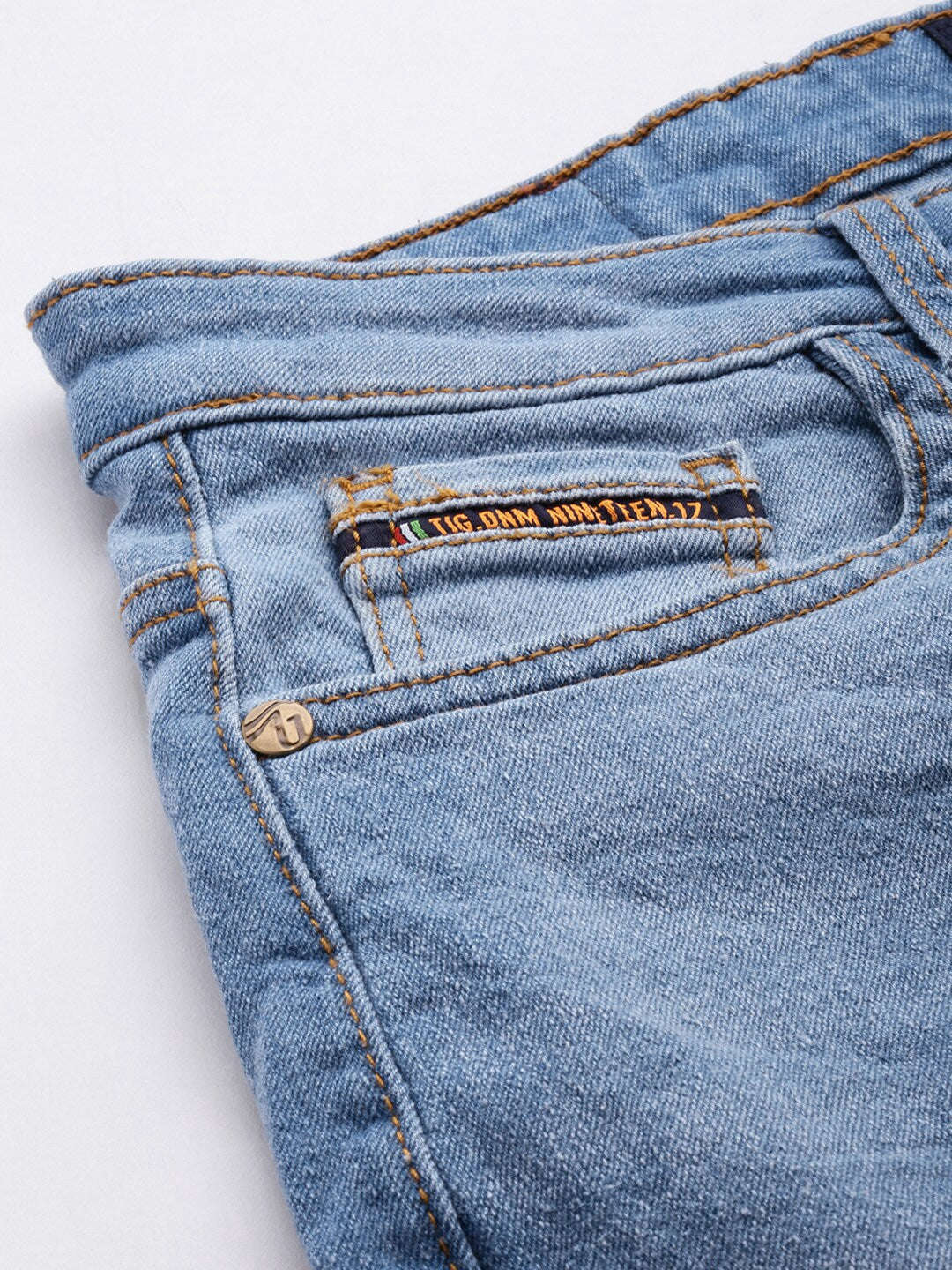 Shop Men Distressed Slim-Fit Jeans Online.