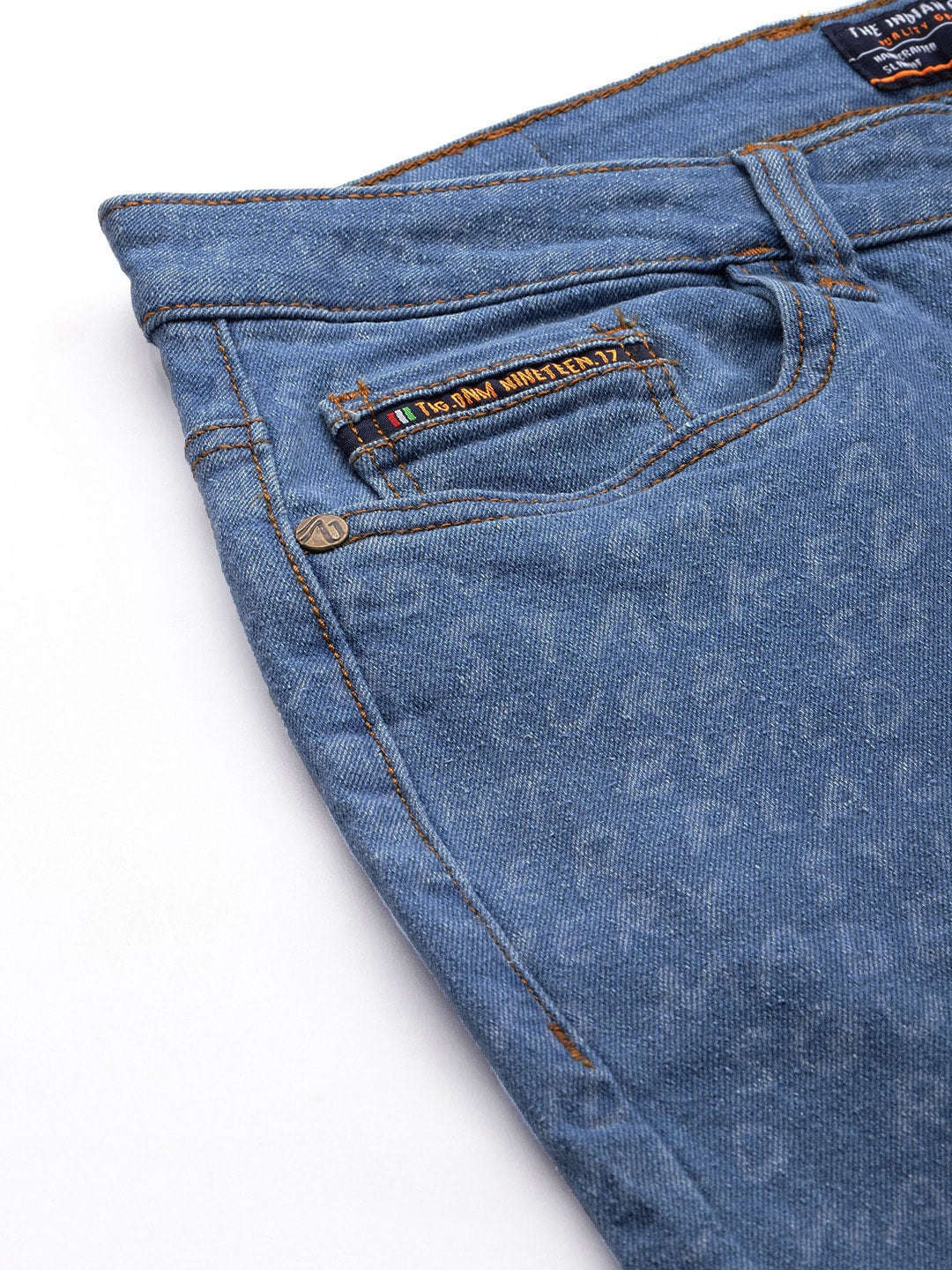 Shop Men Printed Slim Fit Jeans Online.