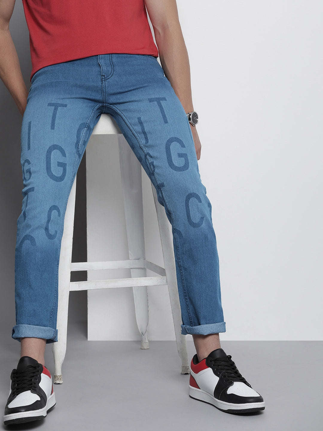 Shop Men Distress Slim Fit Jeans Online.