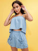 Shop Women Denim Co-Ord Set Online.