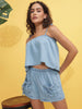 Shop Women Denim Co-Ord Set Online.