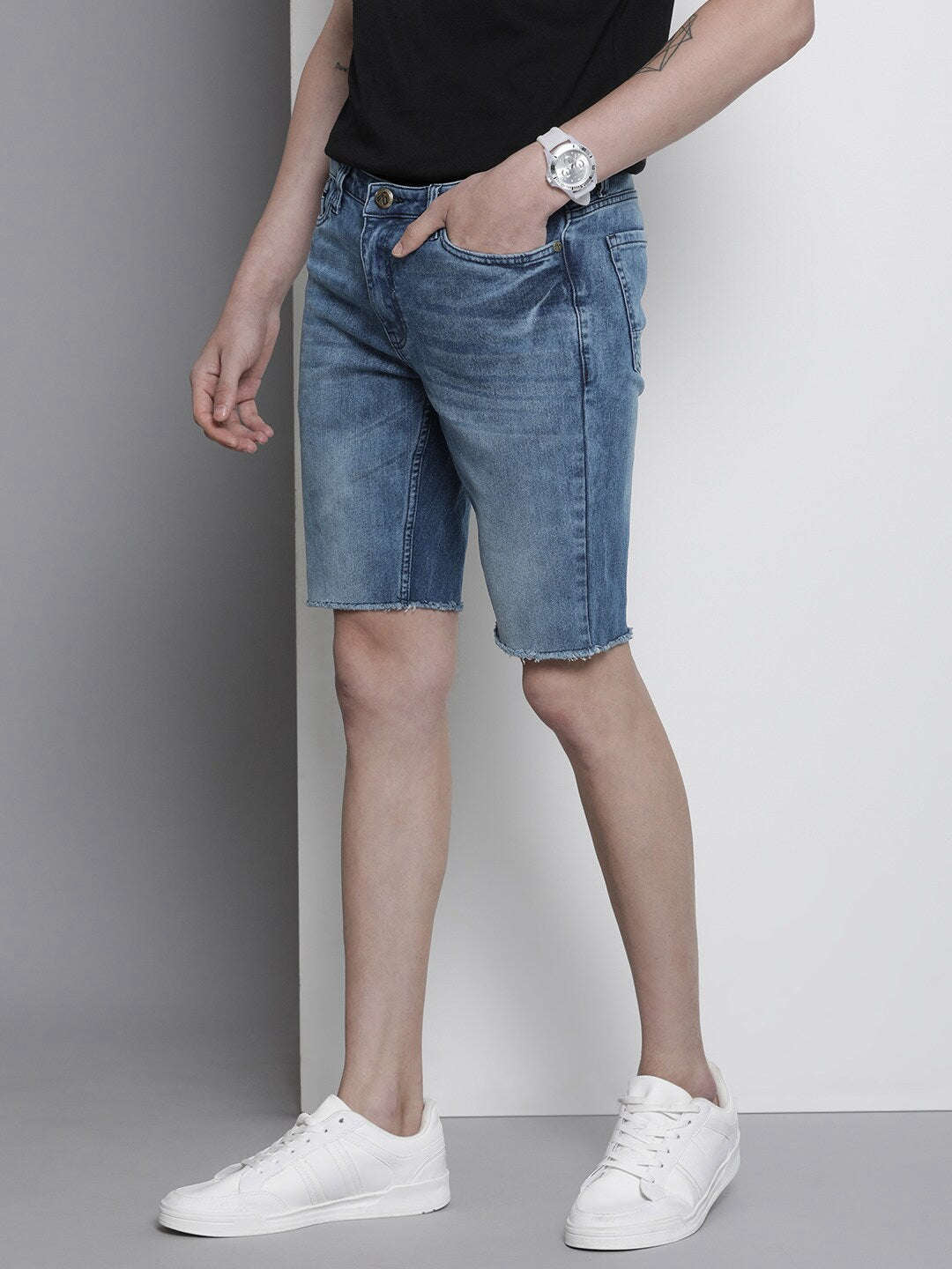 Shop Men Denim Shorts Online.