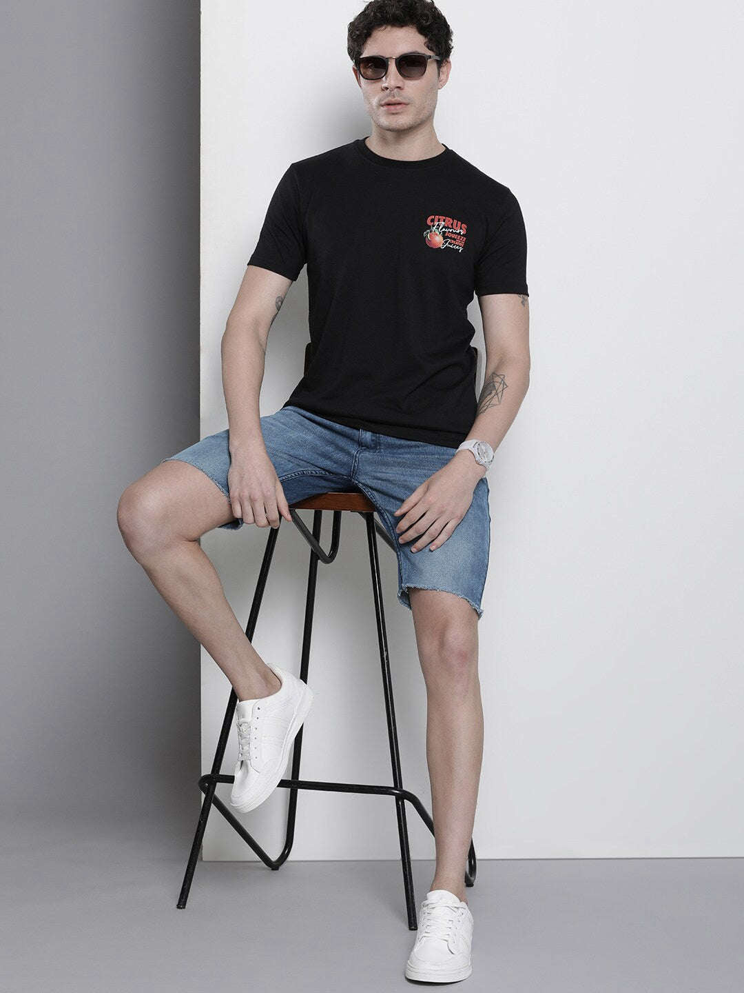 Shop Men Denim Shorts Online.