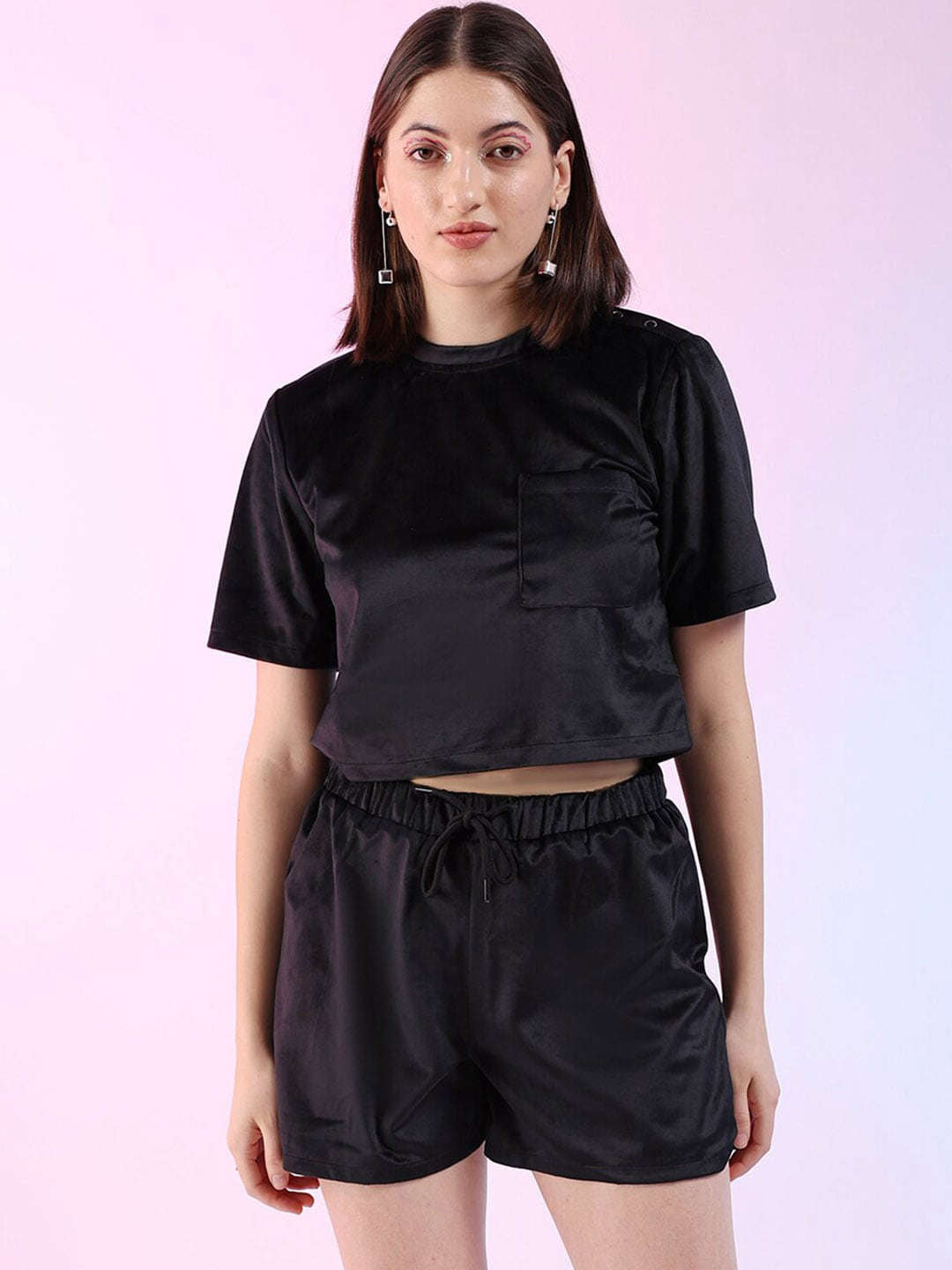 Shop Women Solid Co-ord Set Online.