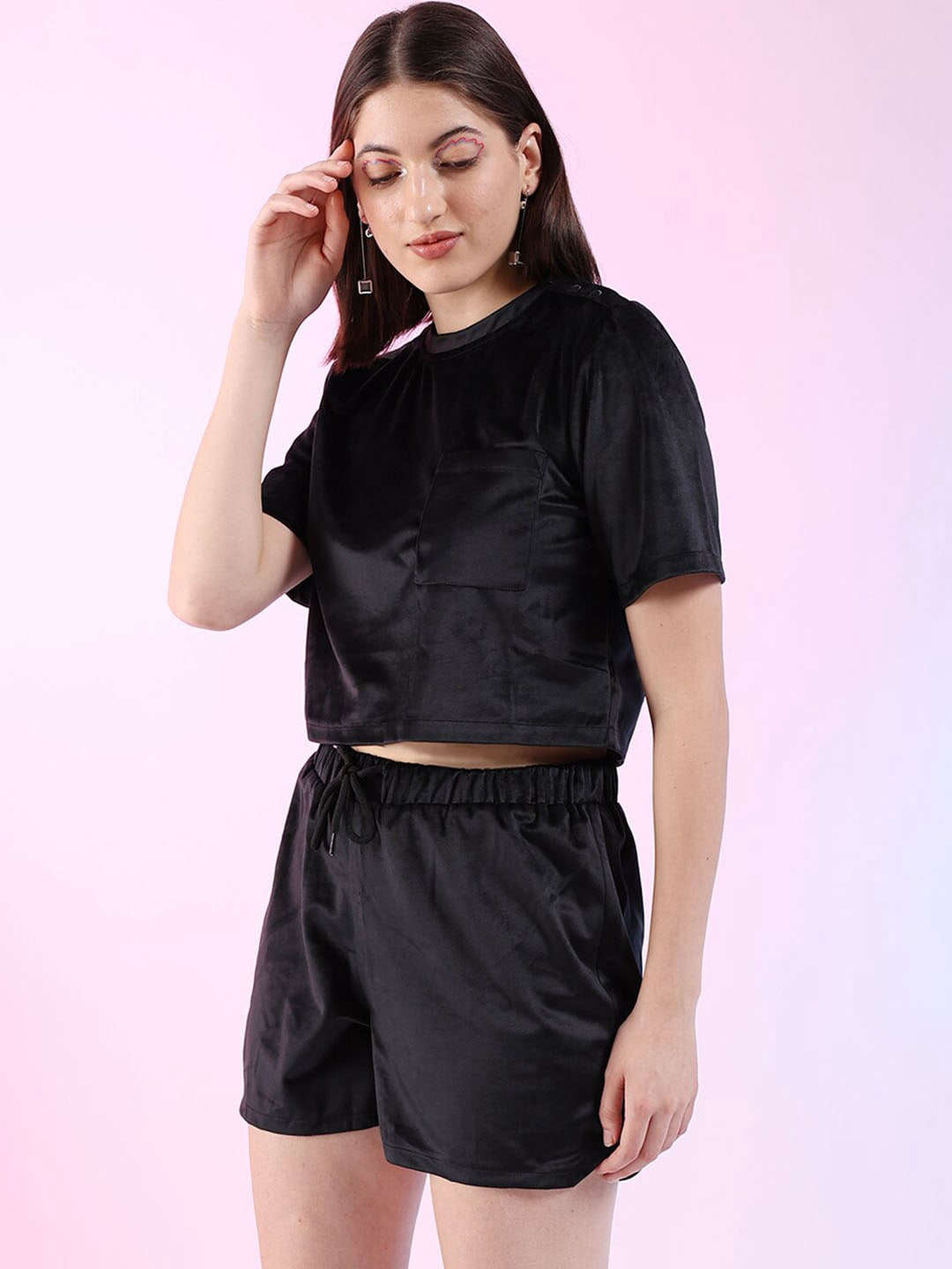 Shop Women Solid Co-ord Set Online.