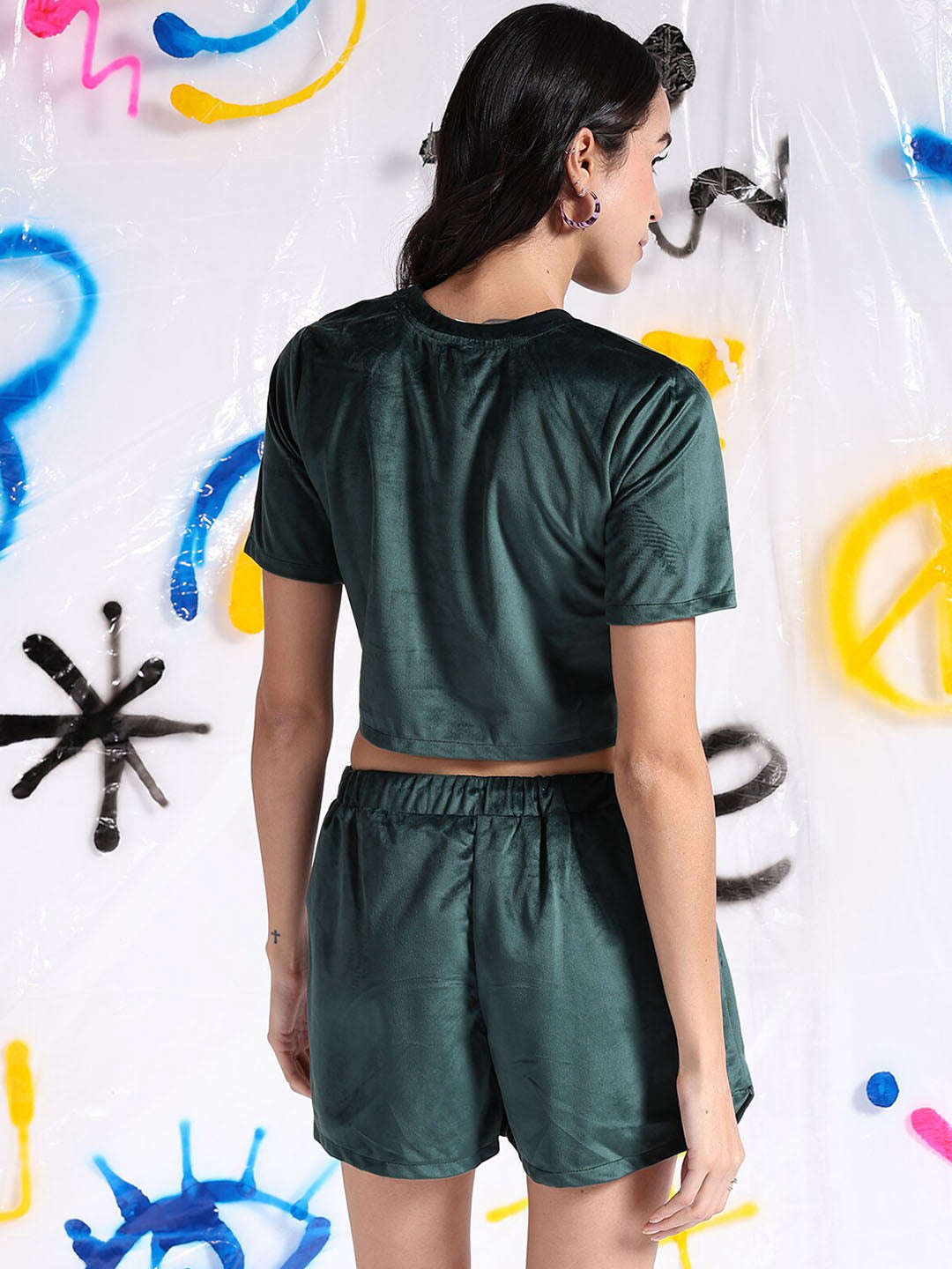 Shop Women Solid Co-ord Set Online.