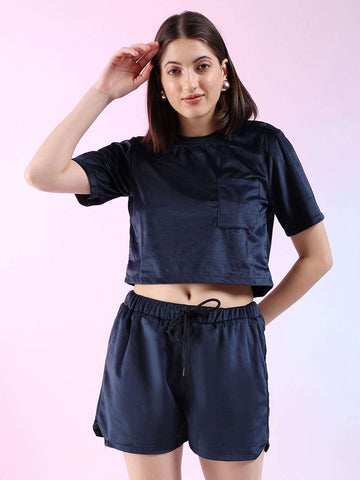 Shop Women Solid Co-ord Set Online.