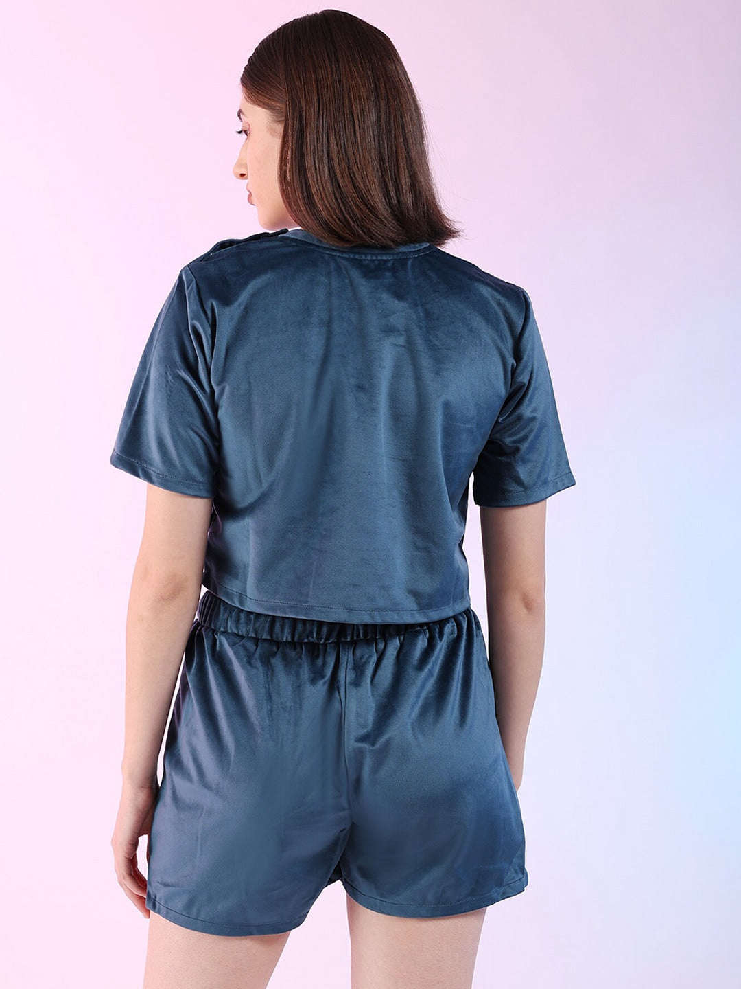 Shop Women Solid Co-ord Set Online.