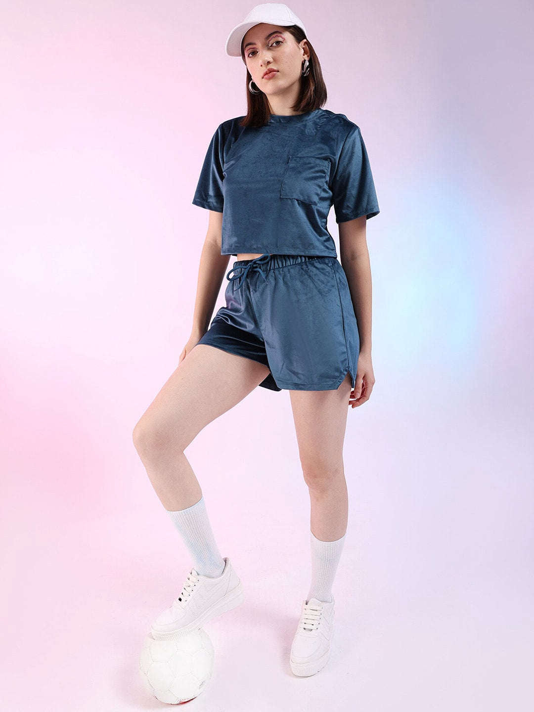 Shop Women Solid Co-ord Set Online.