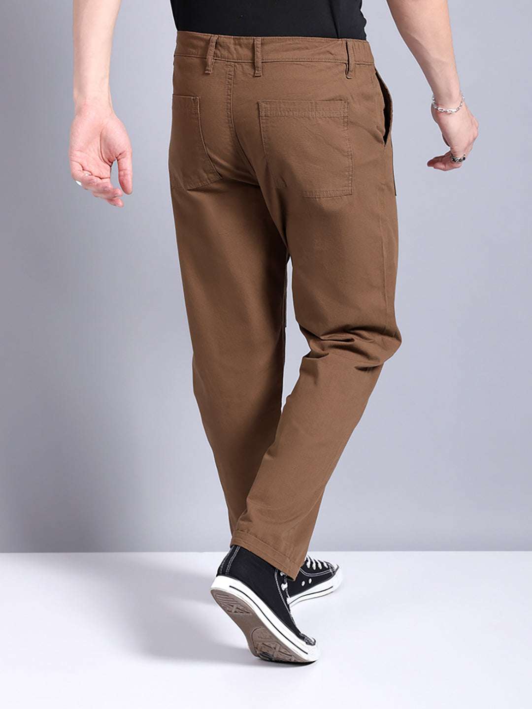 Shop Men Solid Trouser Online.