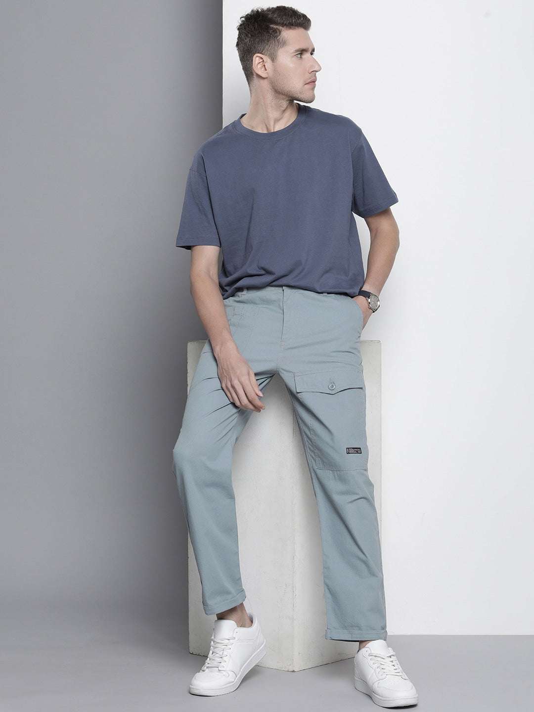 Shop Men Solid Trouser Online.