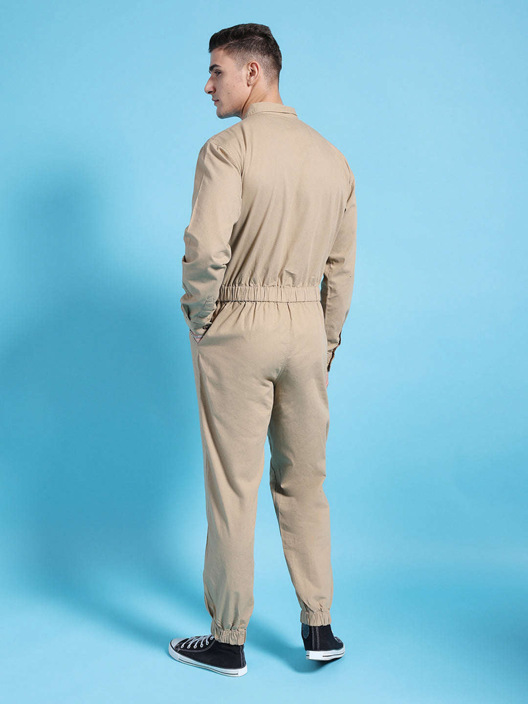 Shop Men Solid Jumpsuit Online.