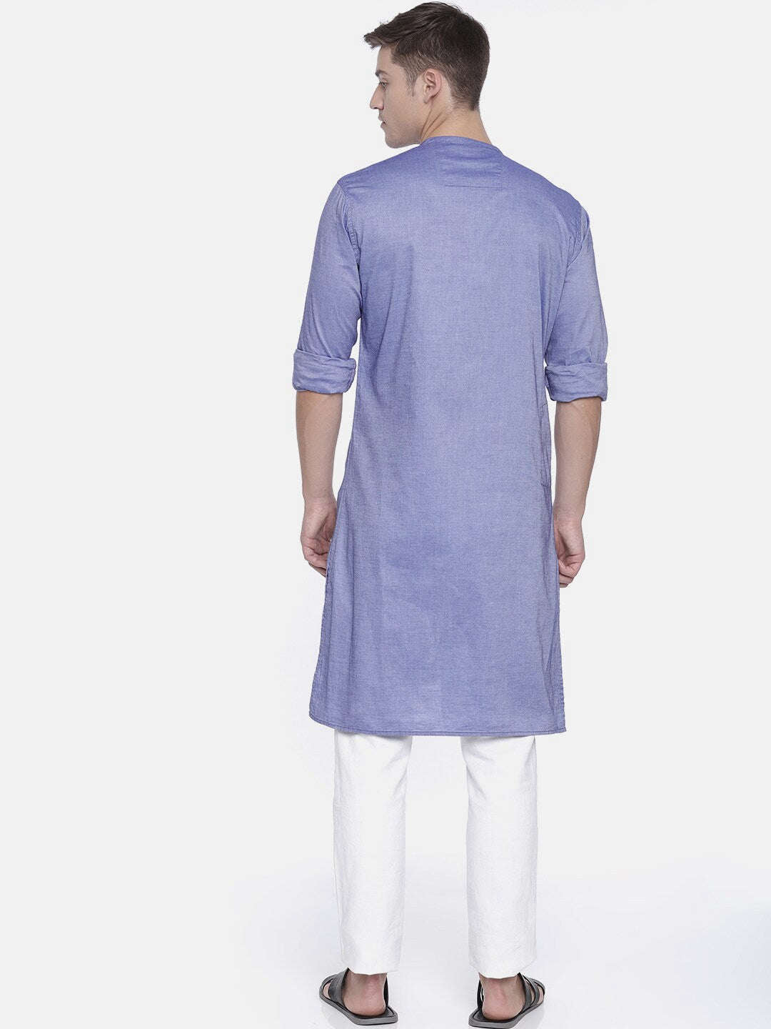 Shop Men Long Kurta Trail Cut Online.