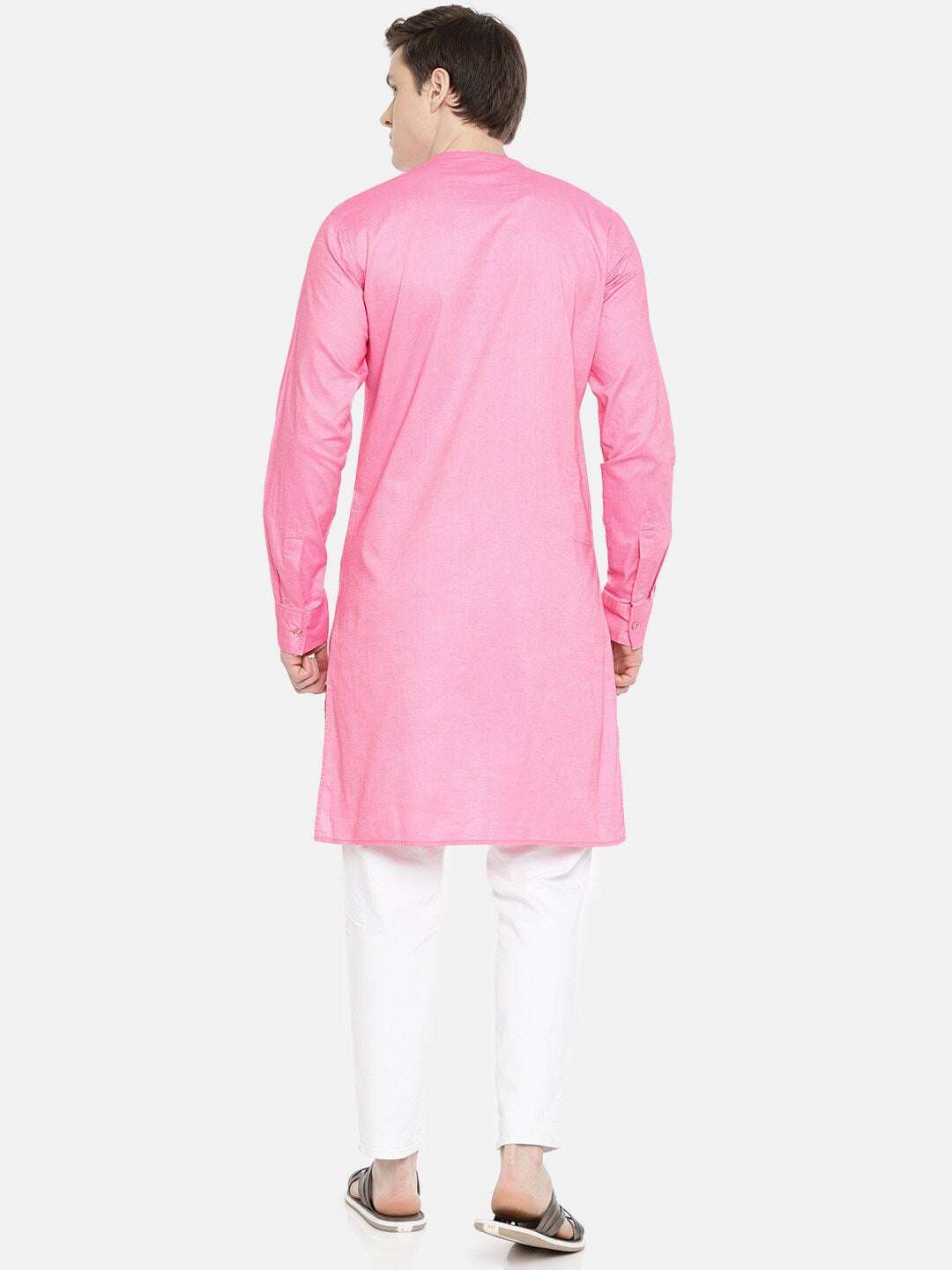 Shop Men Long Kurta Trail Cut Online.