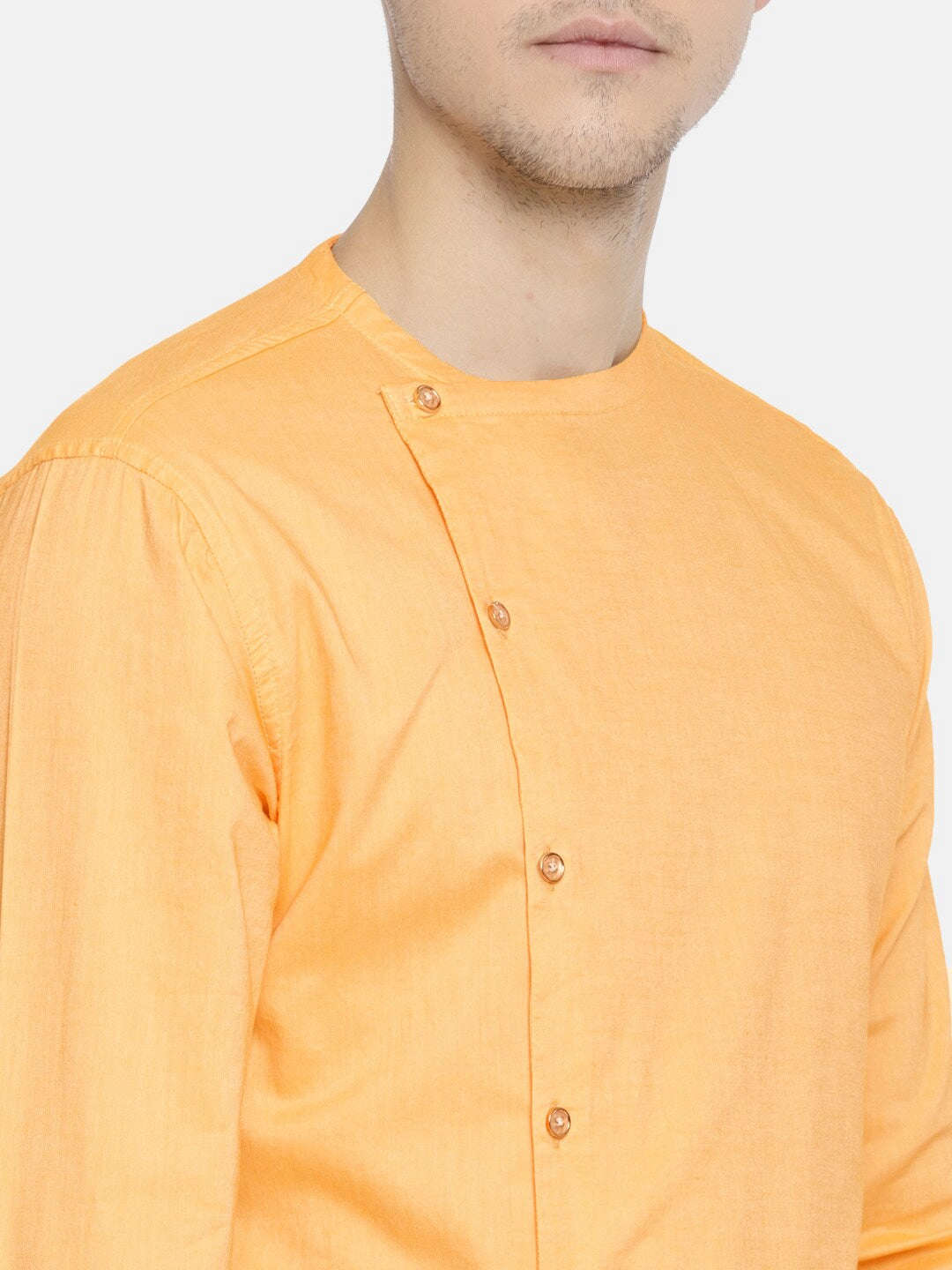 Shop Men Long Kurta Trail Cut Online.