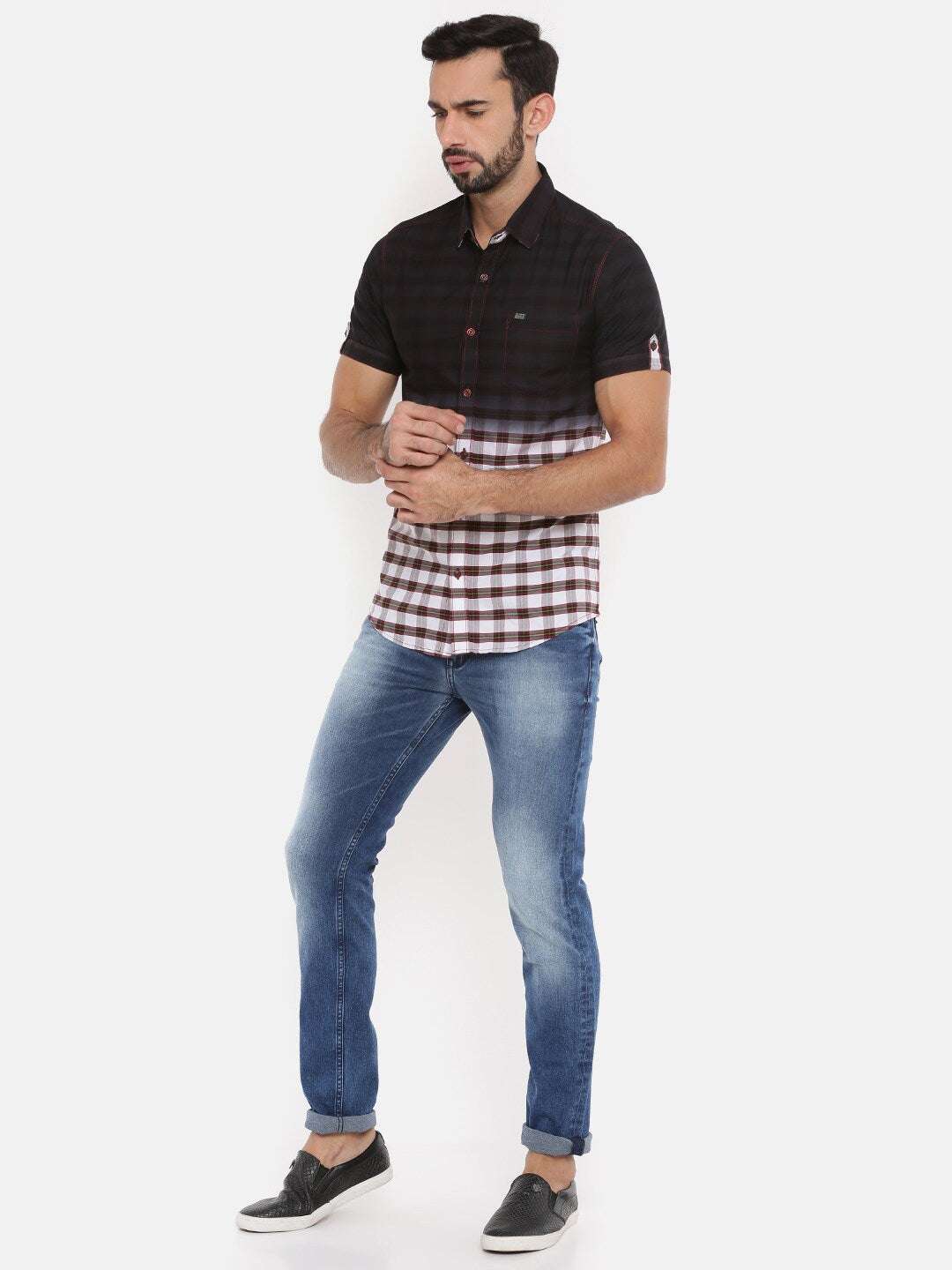 Shop Men Casual Check Shirt Online.