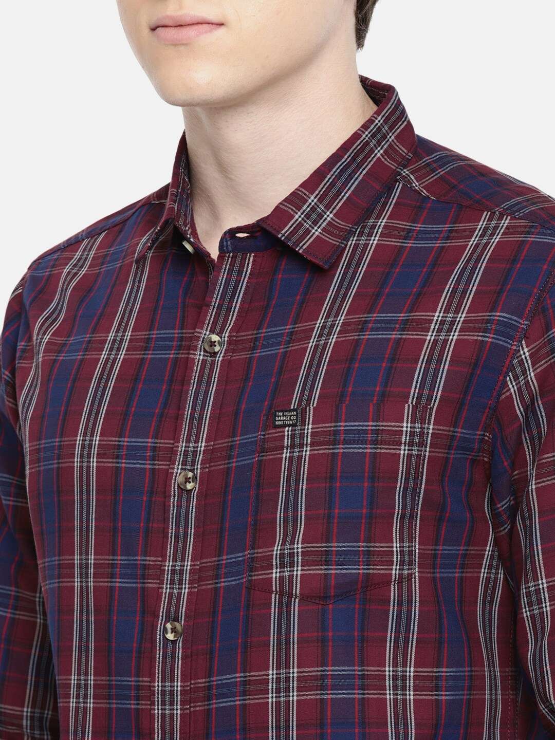 Shop Men Checked Shirt Online.