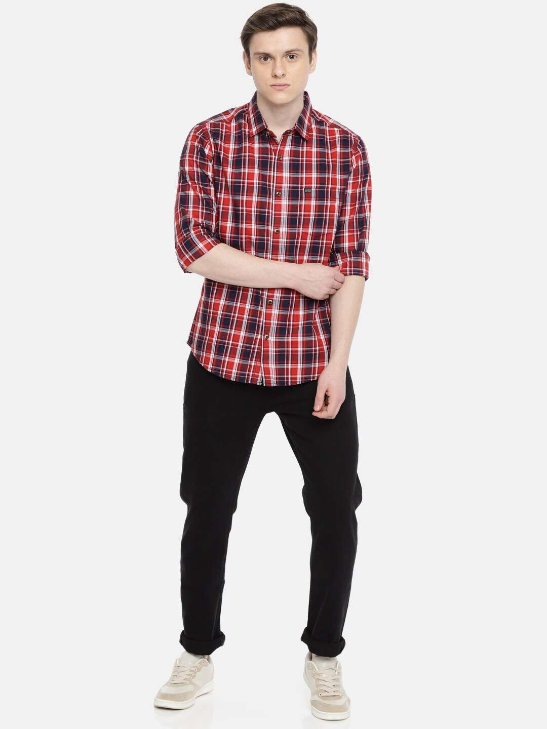 Shop Men Checked Shirt Online.