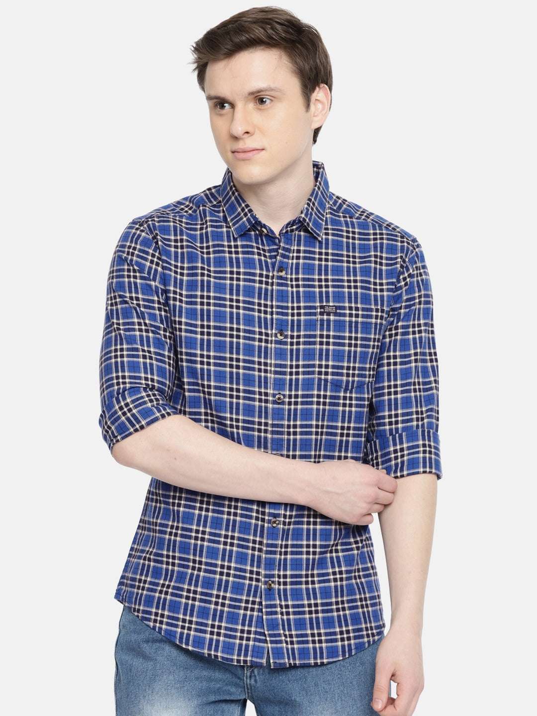 Shop Men Casual Checked Shirt Online.