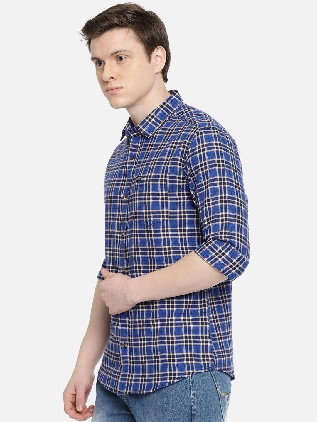 Shop Men Casual Checked Shirt Online.