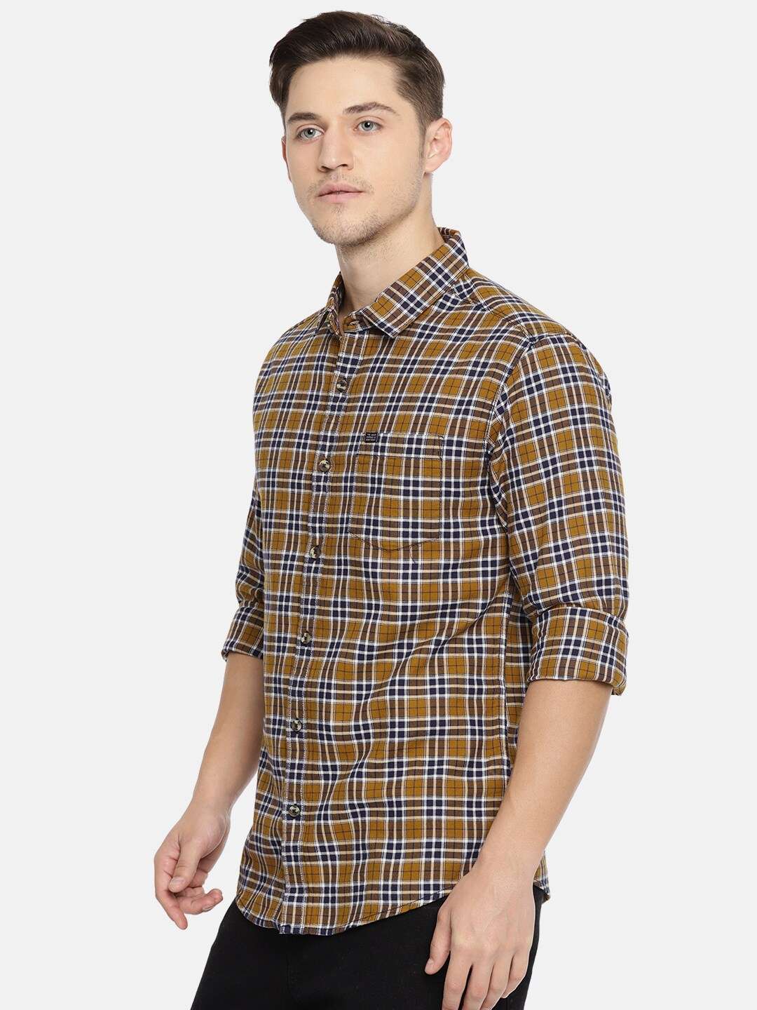 Shop Men Casual Checked Shirt Online.