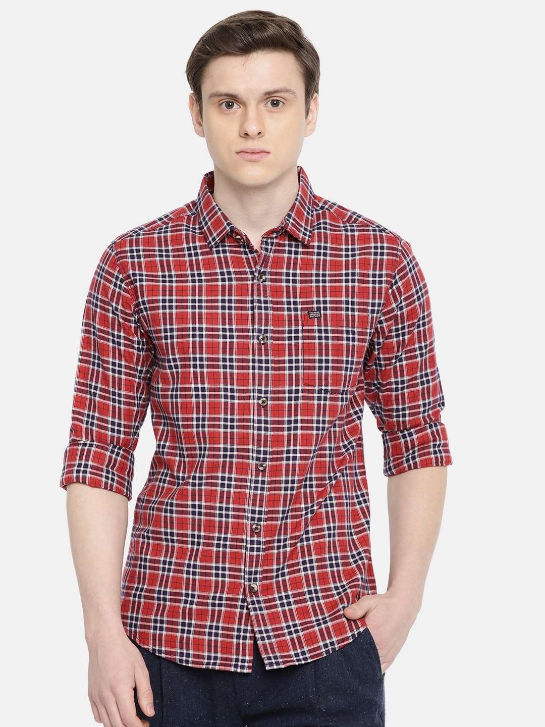 Shop Men Casual Checked Shirt Online.