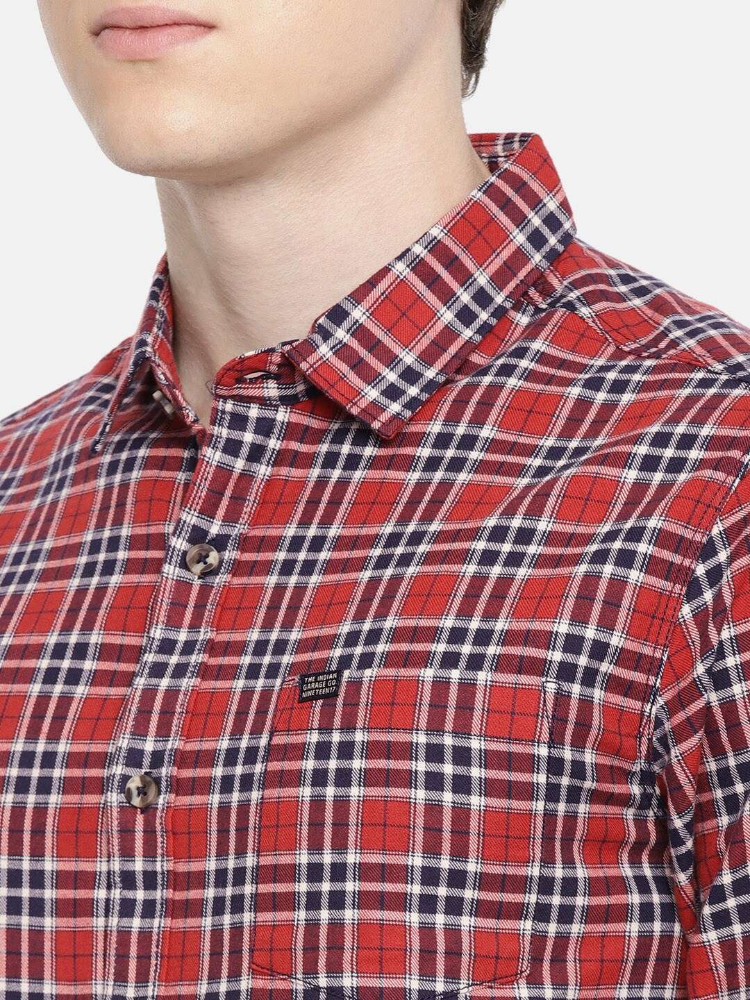 Shop Men Casual Checked Shirt Online.