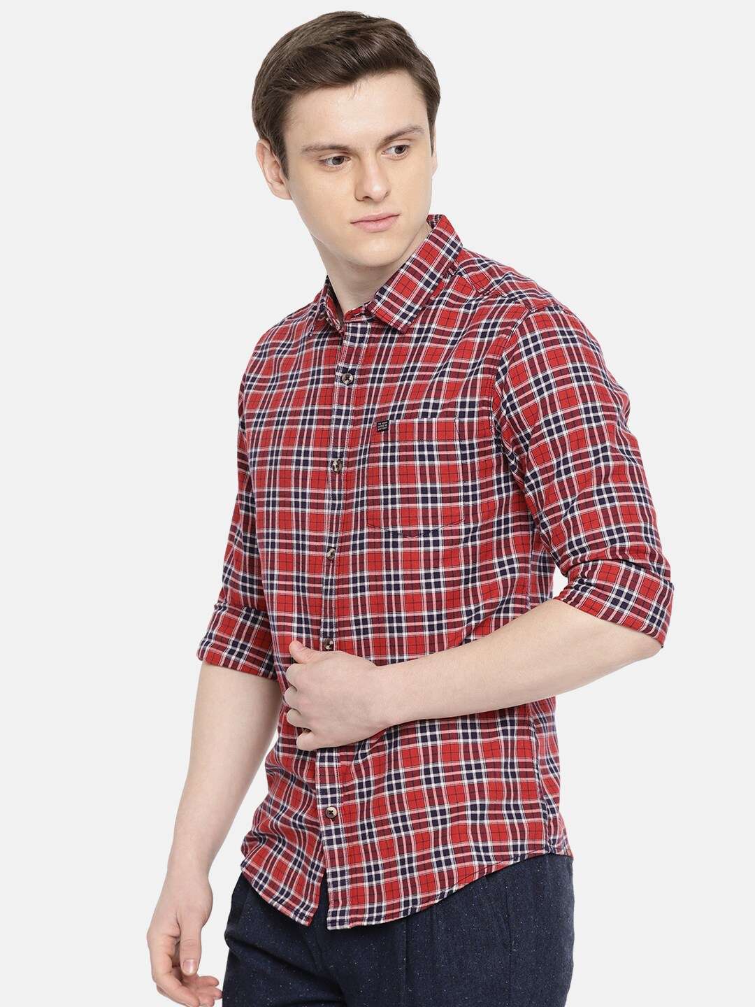 Shop Men Casual Checked Shirt Online.