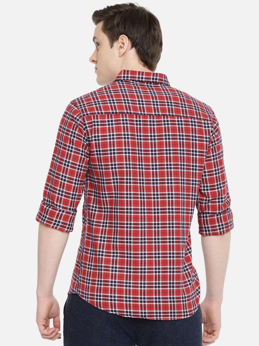 Shop Men Casual Checked Shirt Online.