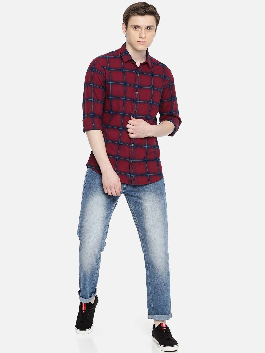 Shop Men Casual Check Shirt Online.