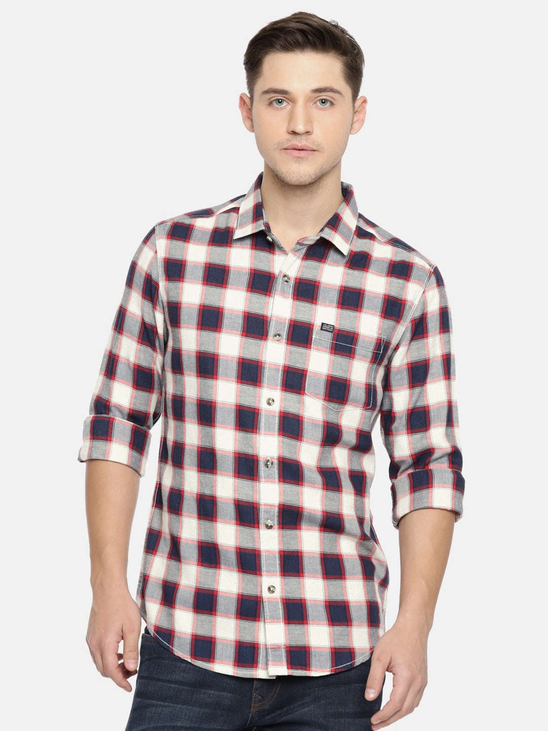 Shop Men Checked Casual Shirt Online.