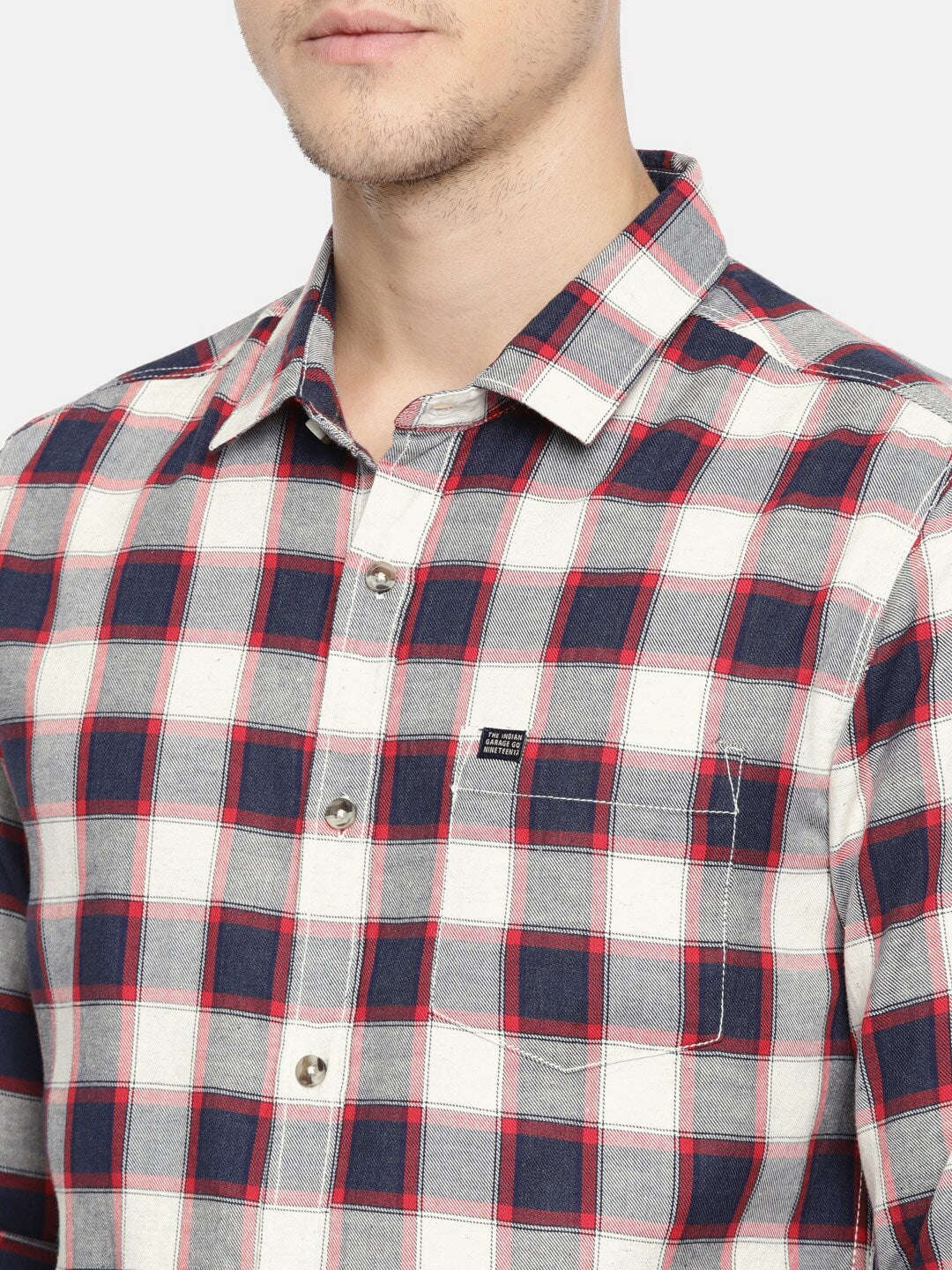 Shop Men Checked Casual Shirt Online.