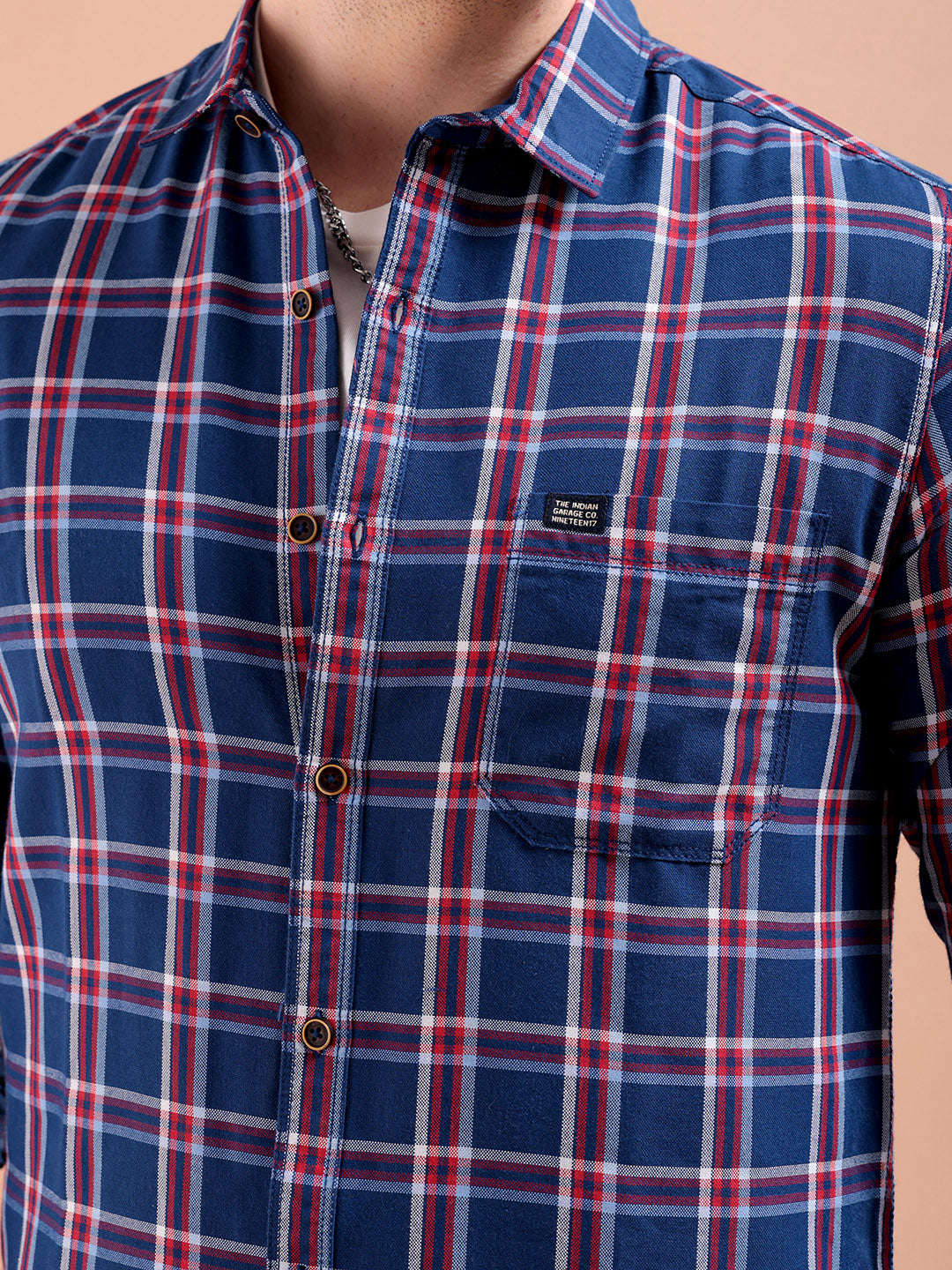 Shop Men Checked Casual Shirt Online.