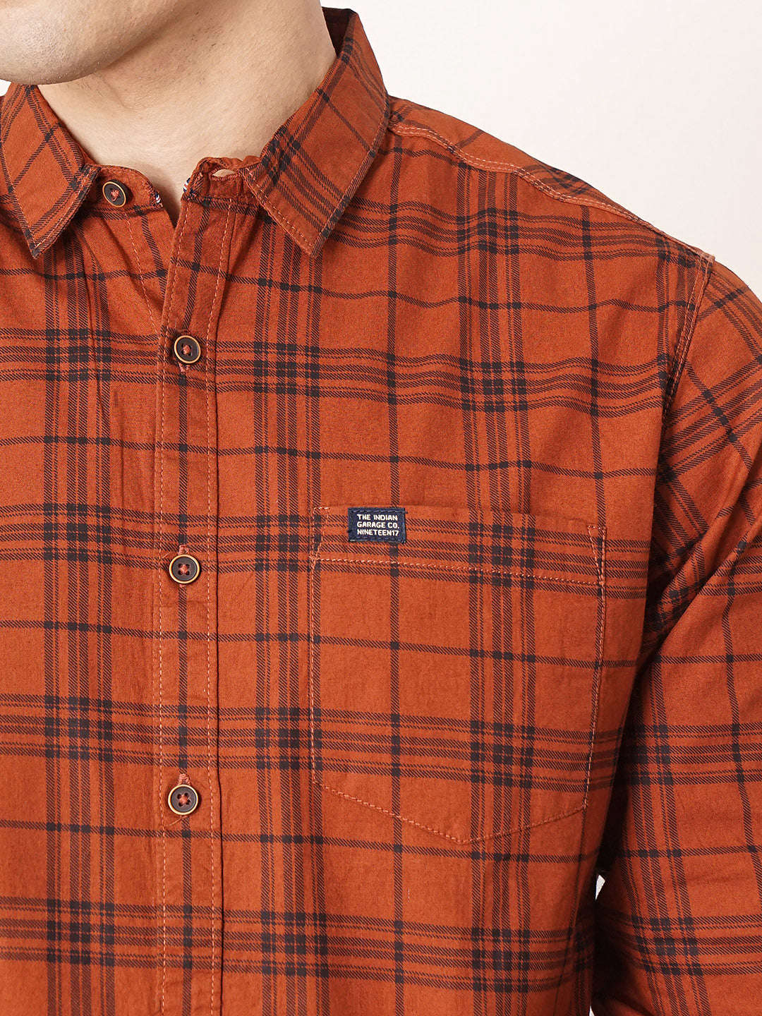 Shop Men Checked Casual Shirt Online.