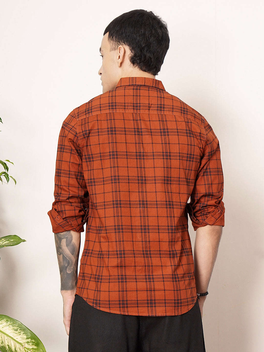 Shop Men Checked Casual Shirt Online.