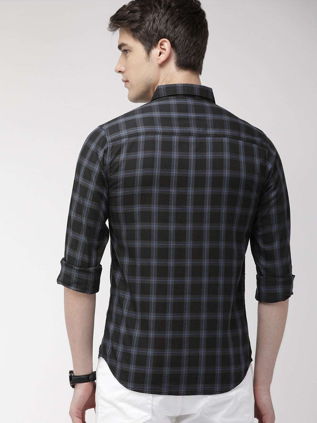 Shop Men Casual Checked Shirt Online.