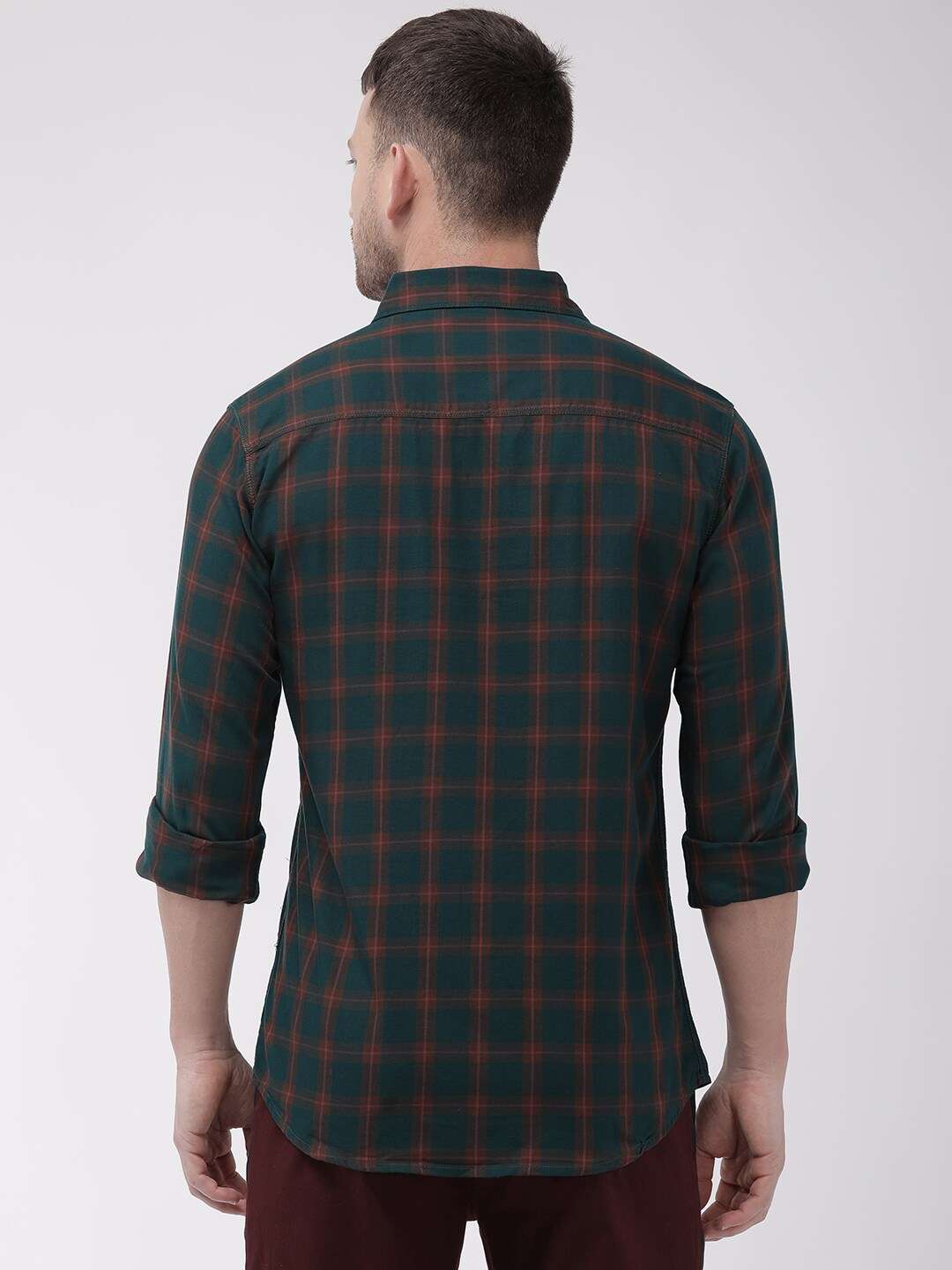 Shop Men Casual Checked Shirt Online.