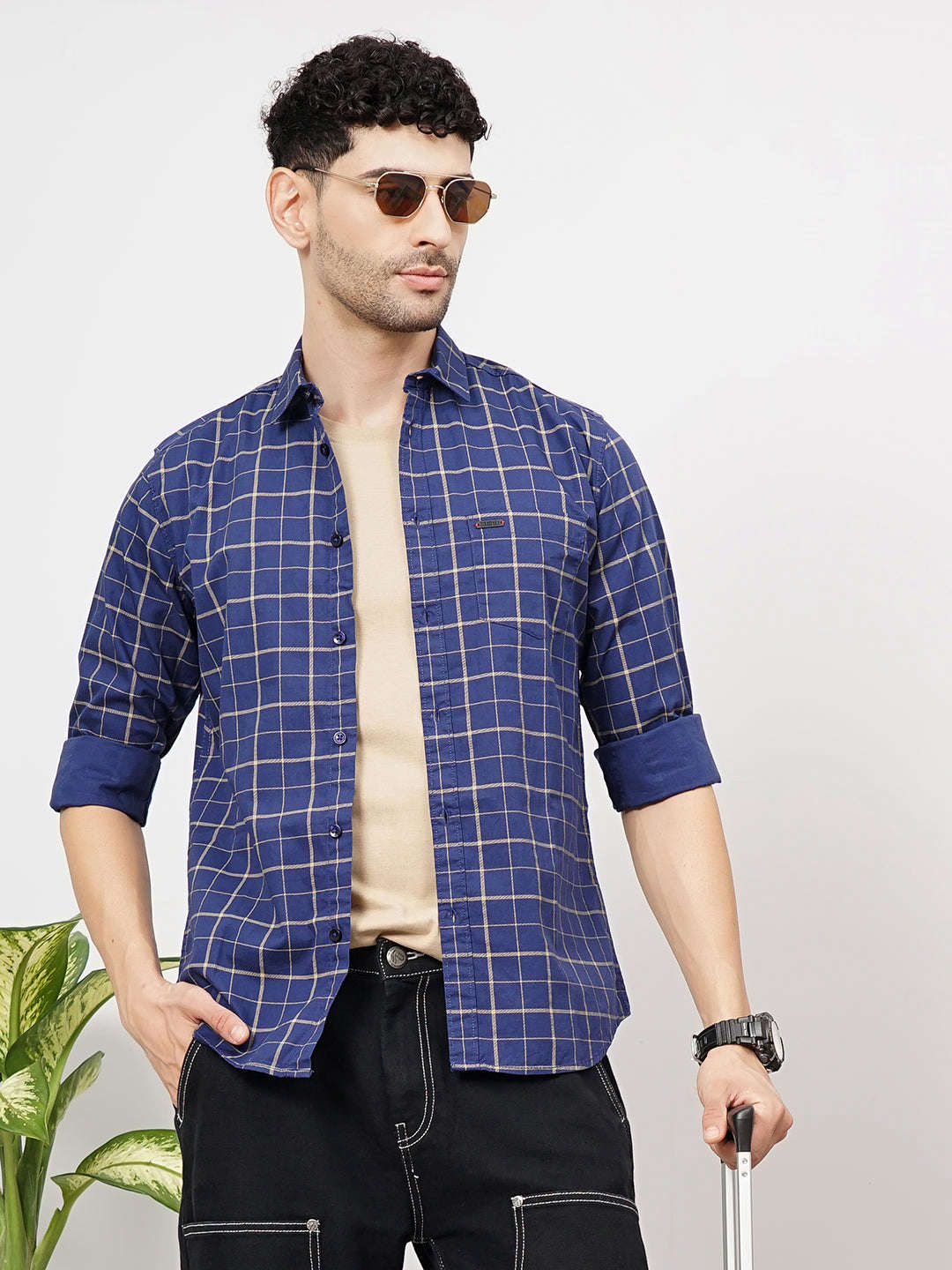 Shop Men Checked Shirt Online.