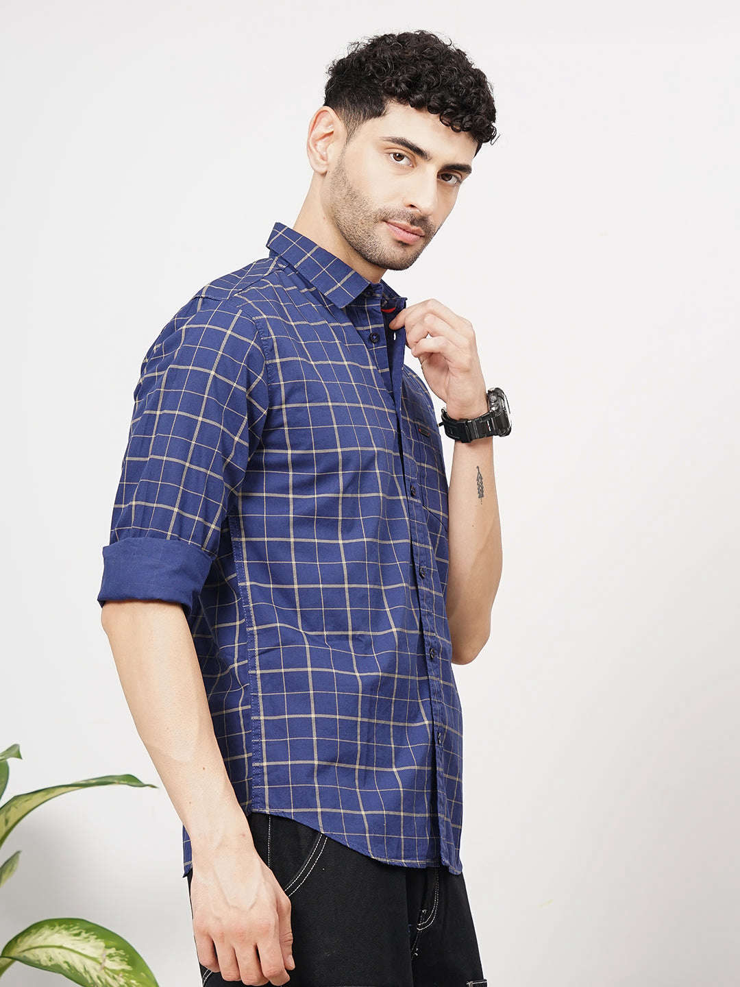 Shop Men Checked Shirt Online.