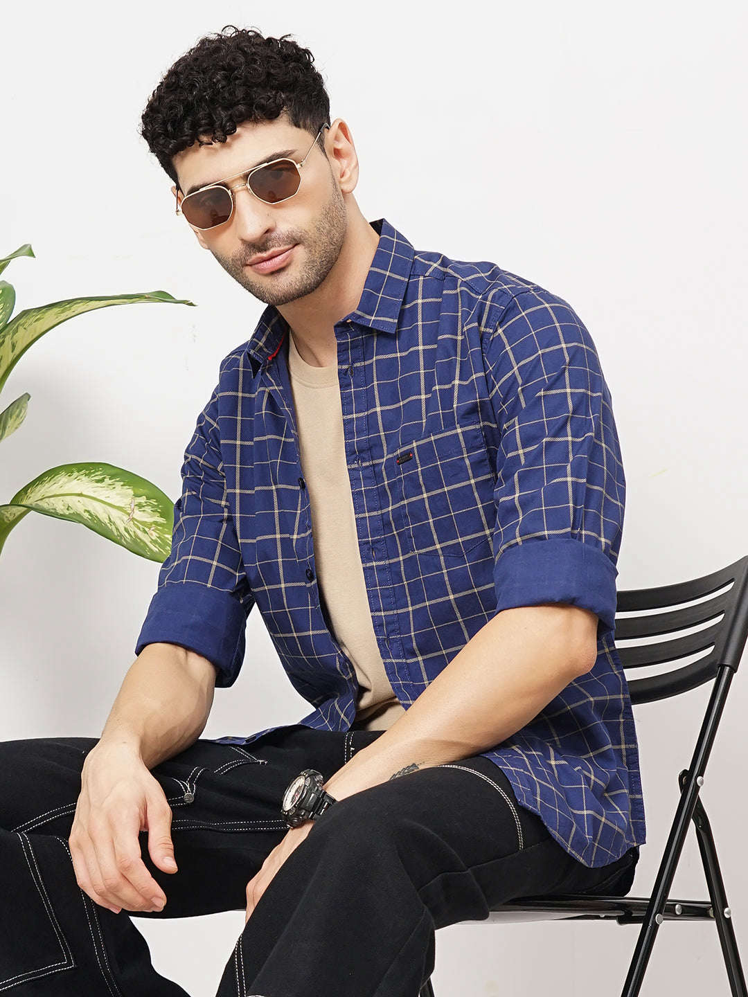 Shop Men Checked Shirt Online.