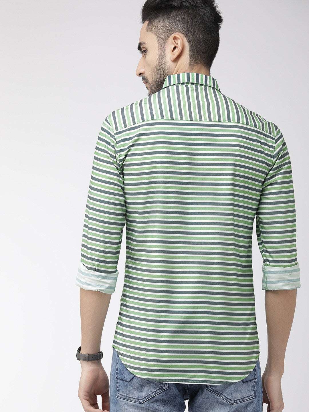 Shop Men Striped Casual Shirt Online.