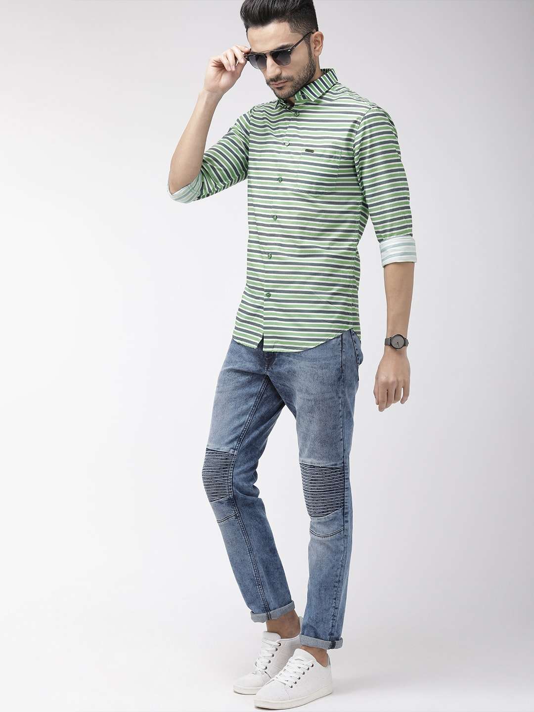 Shop Men Striped Casual Shirt Online.