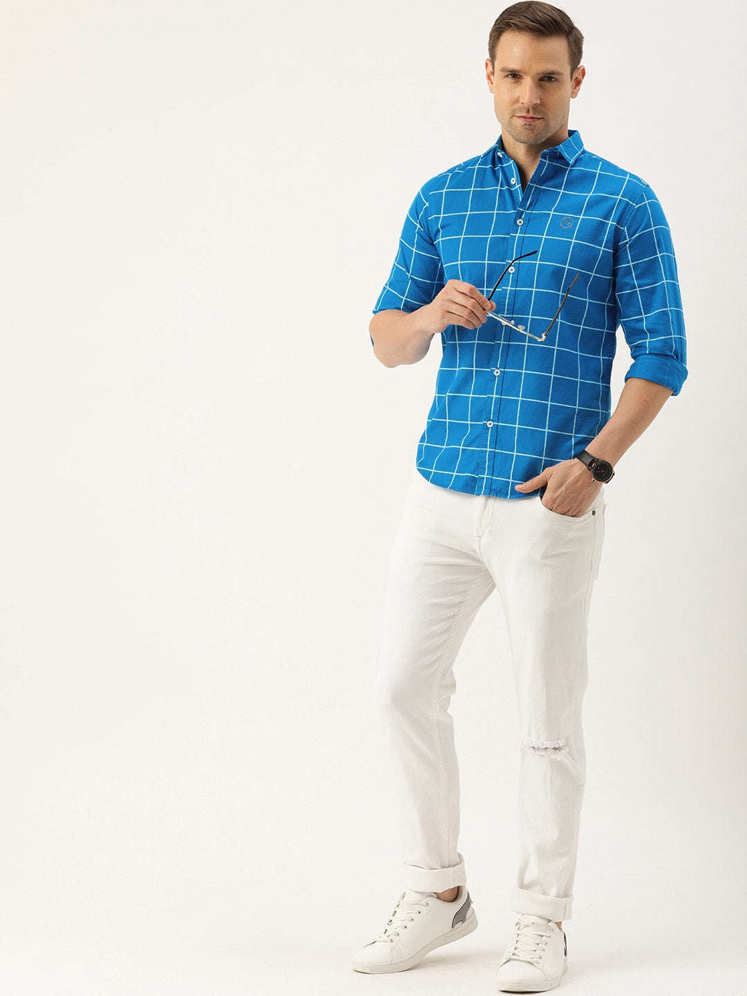 Shop Men Checked Shirt Online.