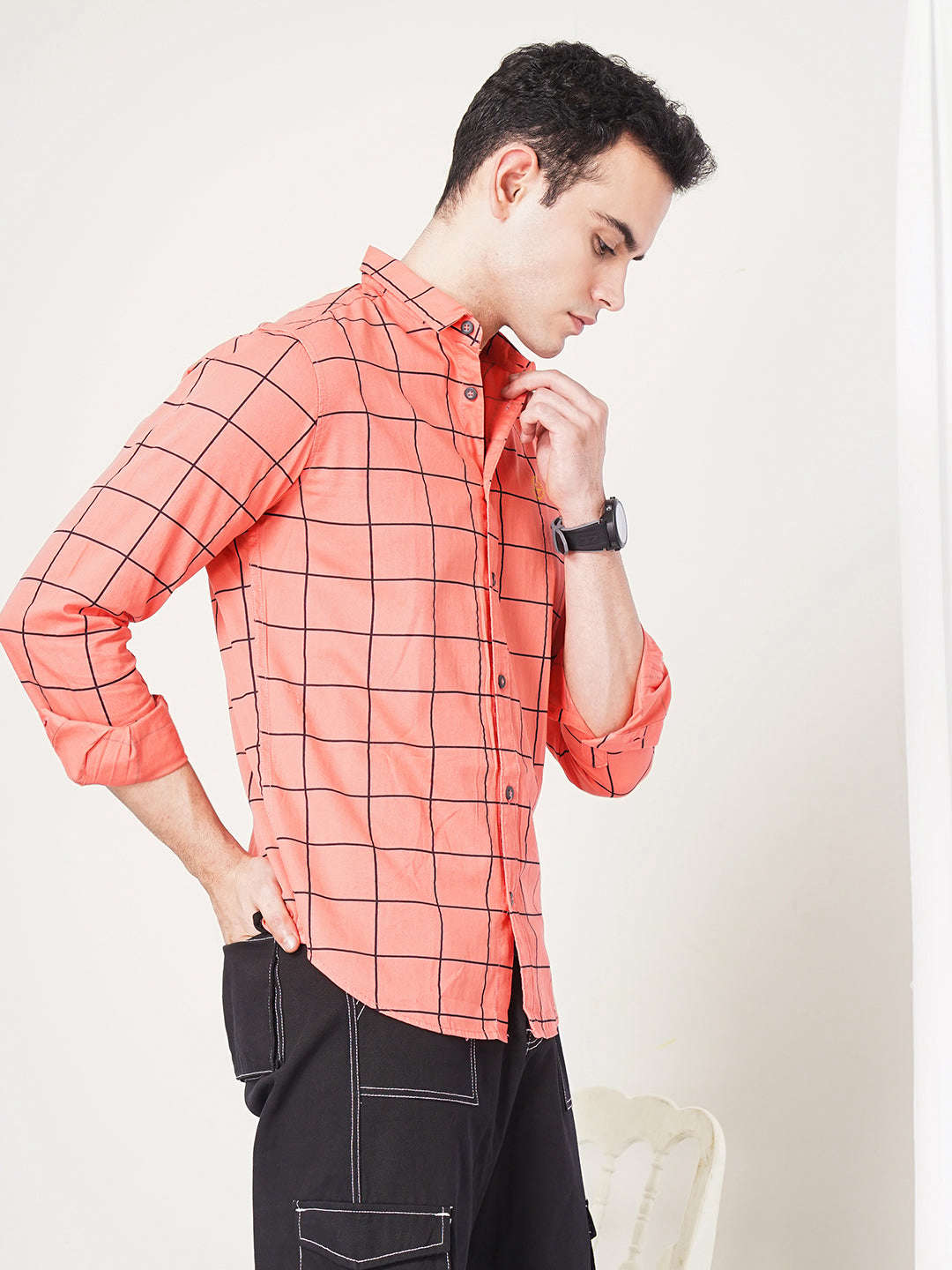 Shop Men Checked Shirt Online.