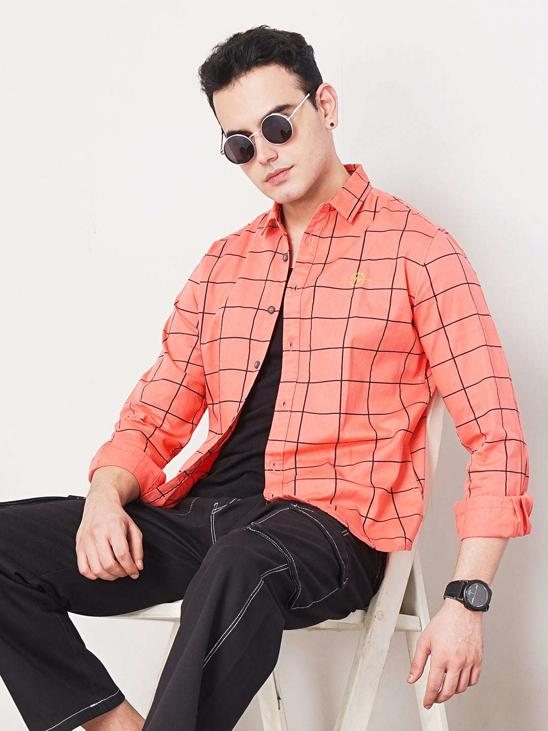 Shop Men Checked Shirt Online.