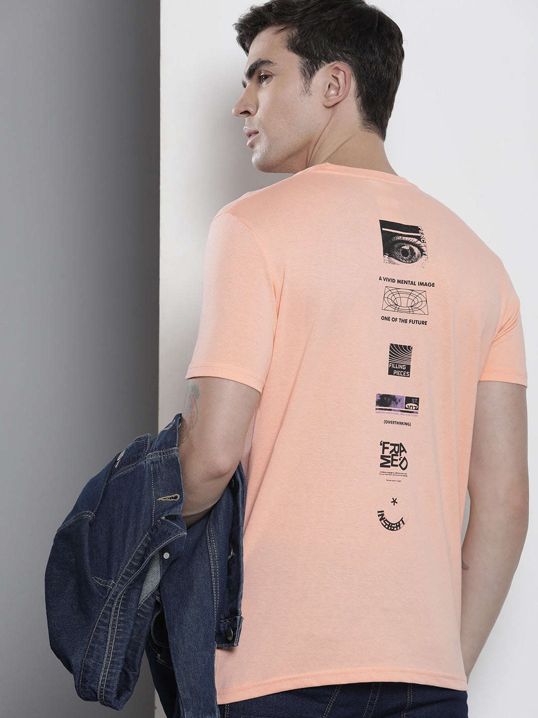 Shop Men Back Printed T-shirt Online.