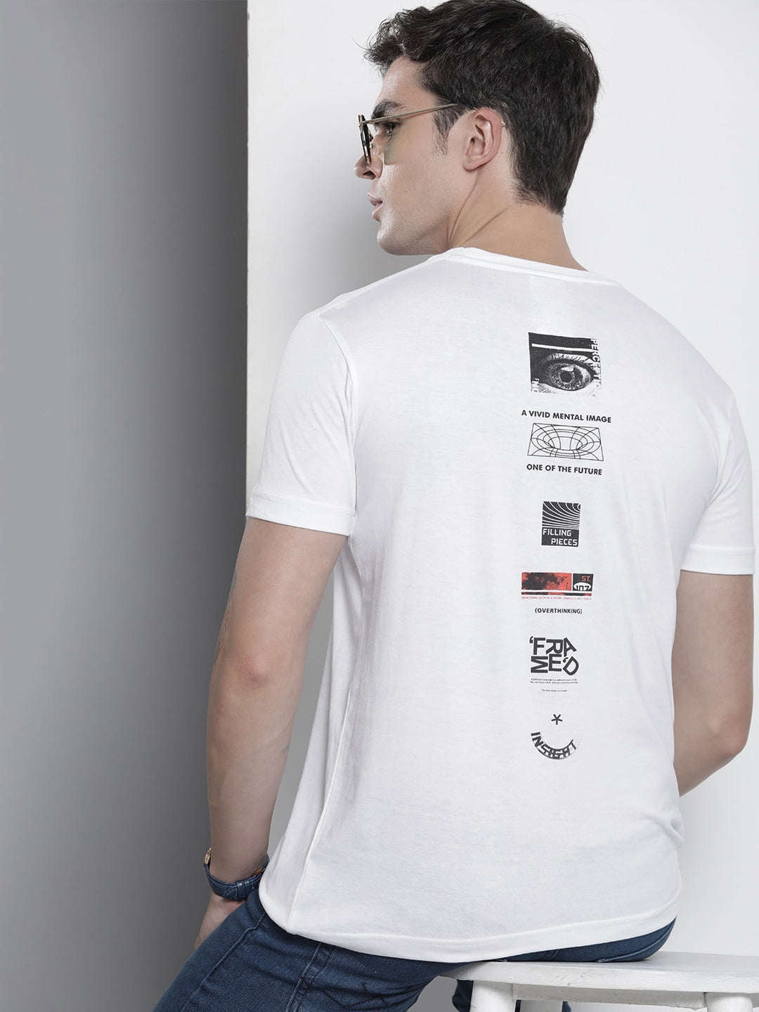 Shop Men Back Printed T-shirt Online.