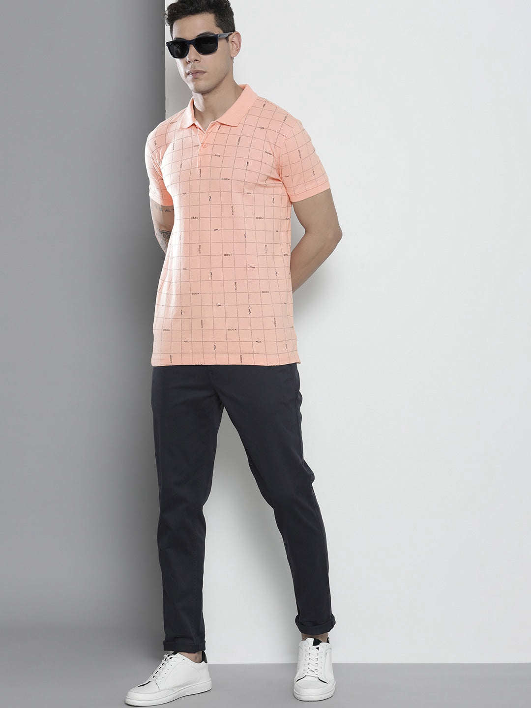 Shop Men Checkered Tee Online.