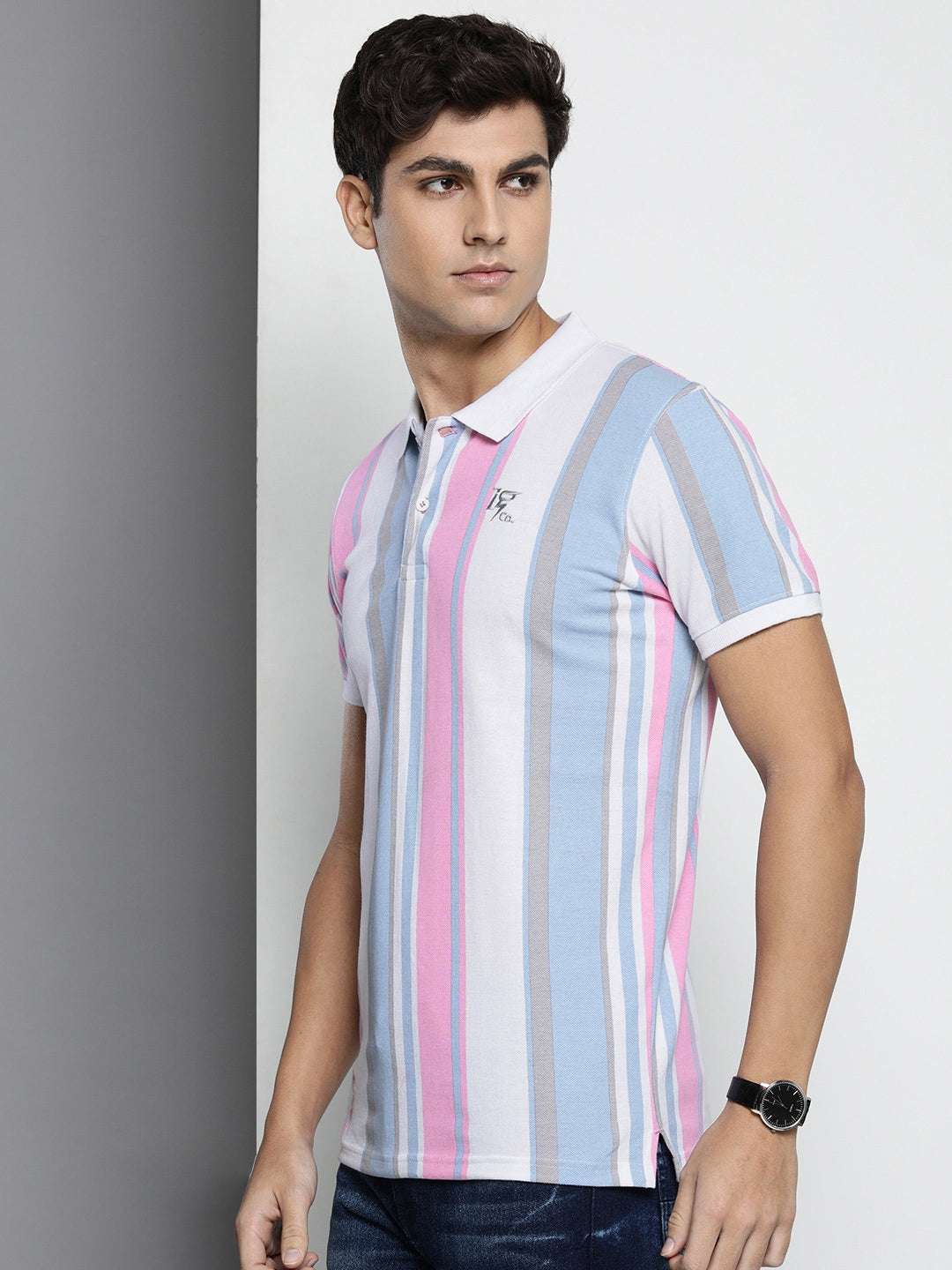 Shop Men Striped T-Shirt Online.